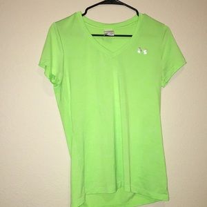 Neon green Under Armour t-shirt